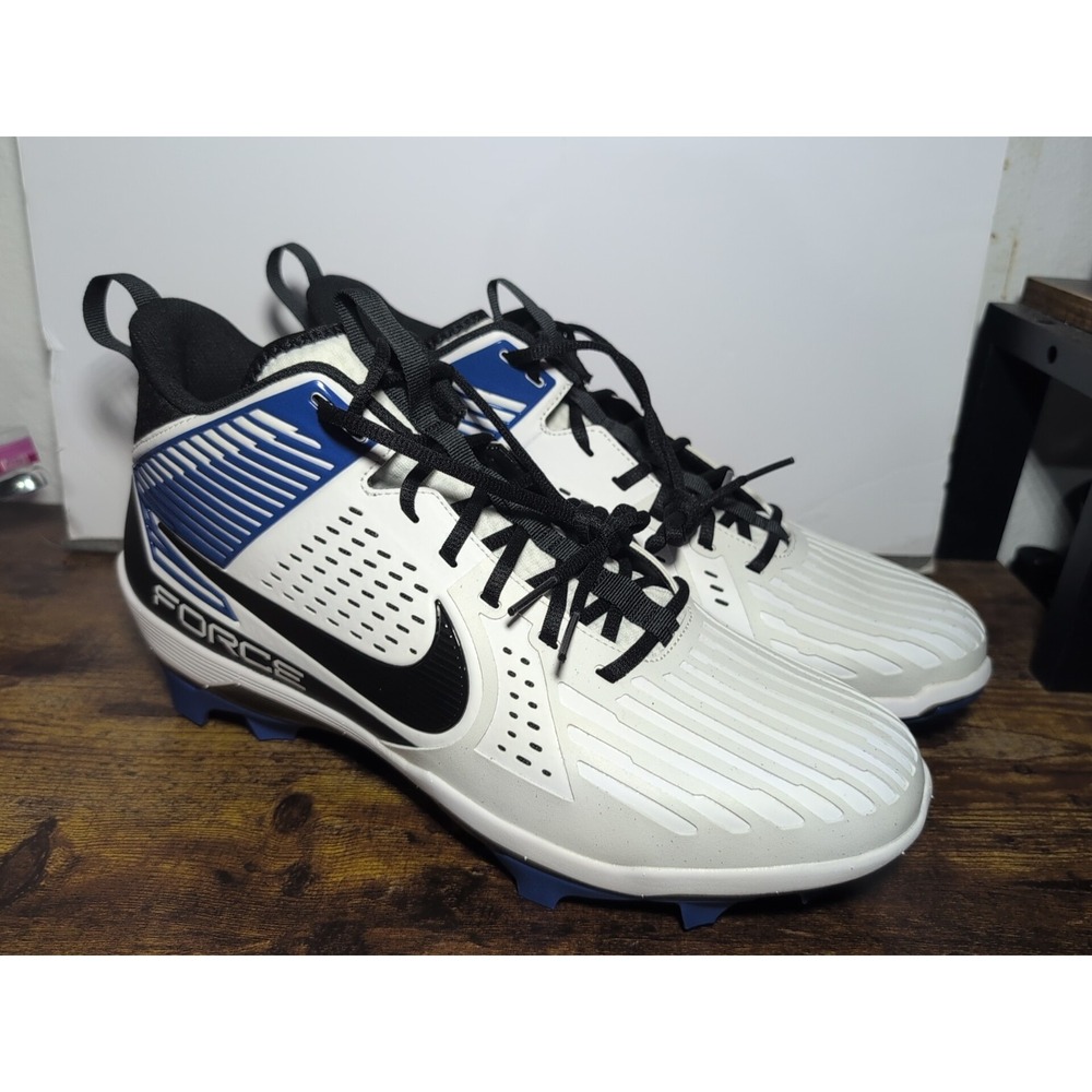 Nike Force Savage Pro 3 White Navy Football Cleats DA5453-108 Size 14.5 NEW